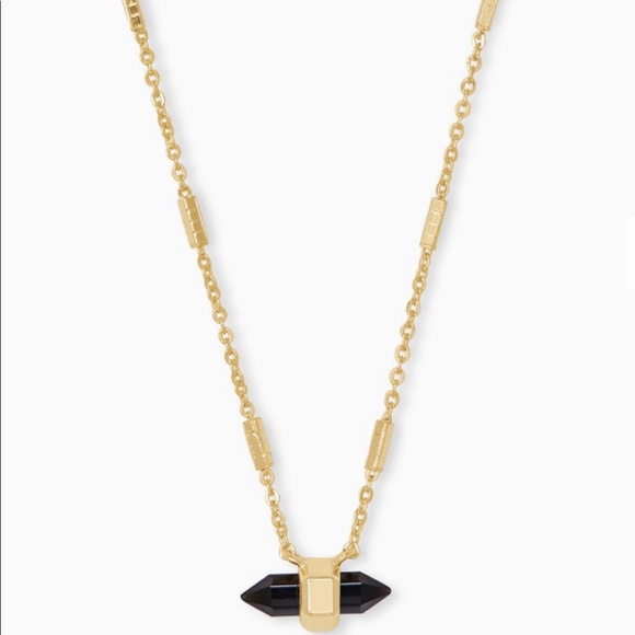 Kendra Scott Jamie Pendant Necklace Black Obsidian